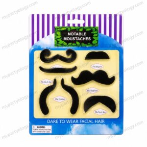Notable Black Mustache Set (Pack of 6)