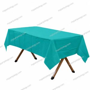 Teal Blue Plastic Tablecover