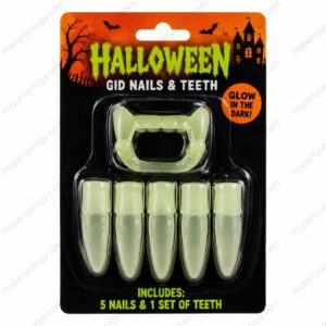Glow In The Dark Nails & Teeth (Pack of1)