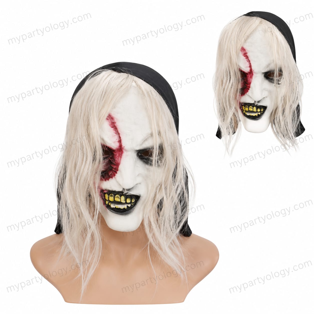 Yellow Teeth Witch Silicon Mask