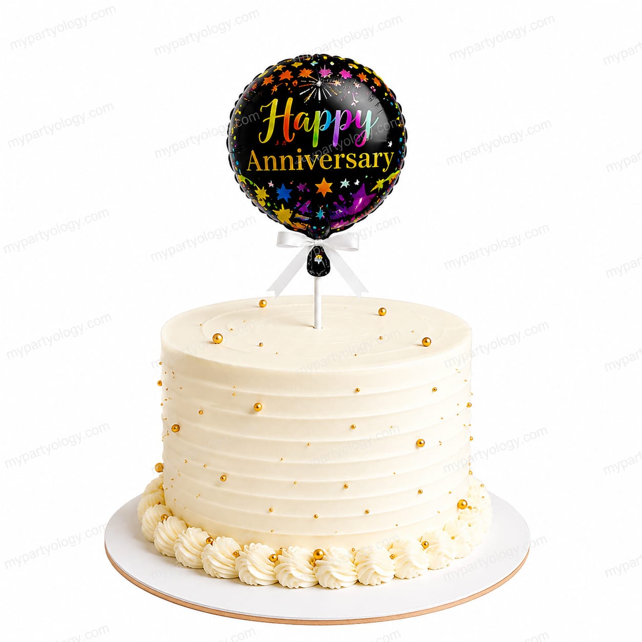 Happy Anniversary 5" Foil Balloon Cake Topper