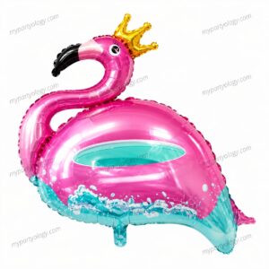 Flamingo Crown 36" Foil Balloon