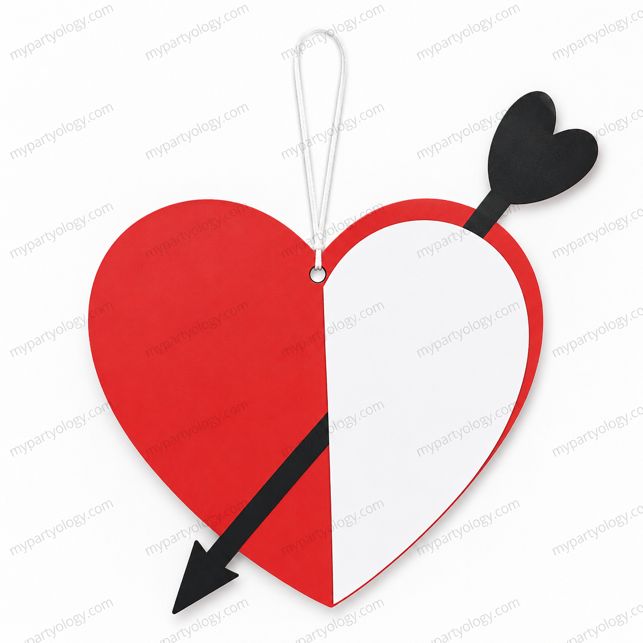 Large Red Heart Honeycomb Arrow Heart Hanging Decor