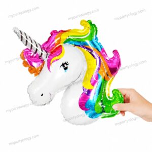 Unicorn Head 12 Inch Foil Balloon