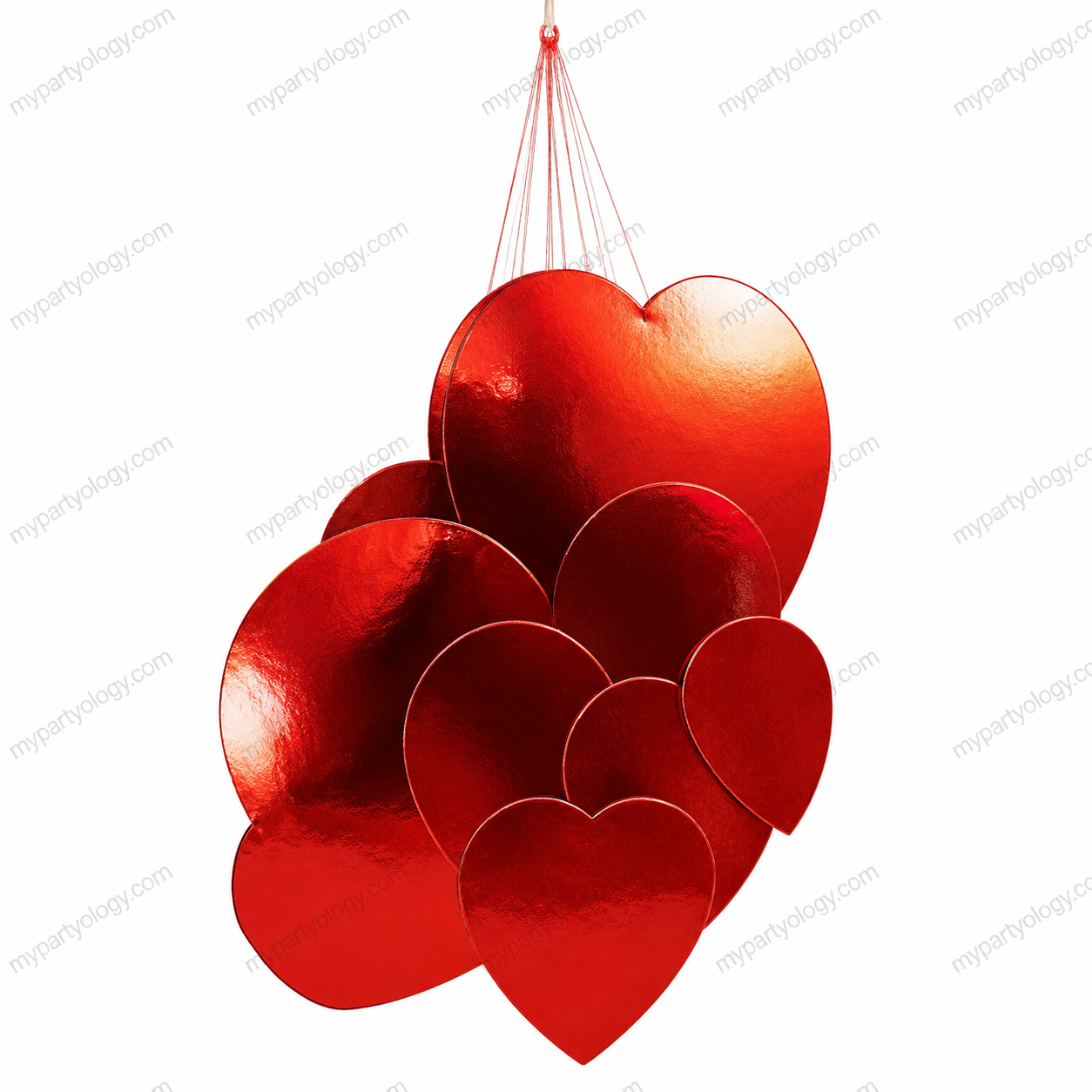 Valentine 2m Red Heart Hanging Decor