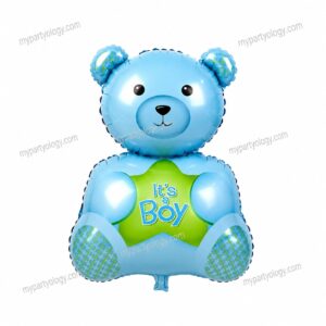 It's A Boy Blue Teddy 28'' Foil Balloon
