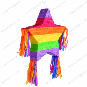 Colourful Star with Tassles Pinata