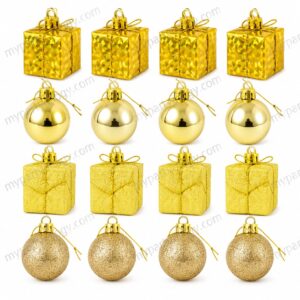 Assorted Gold Tree Decor (Pack of 16)