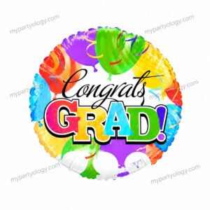 Congrats Grad 18'' Colourful Foil  Balloons