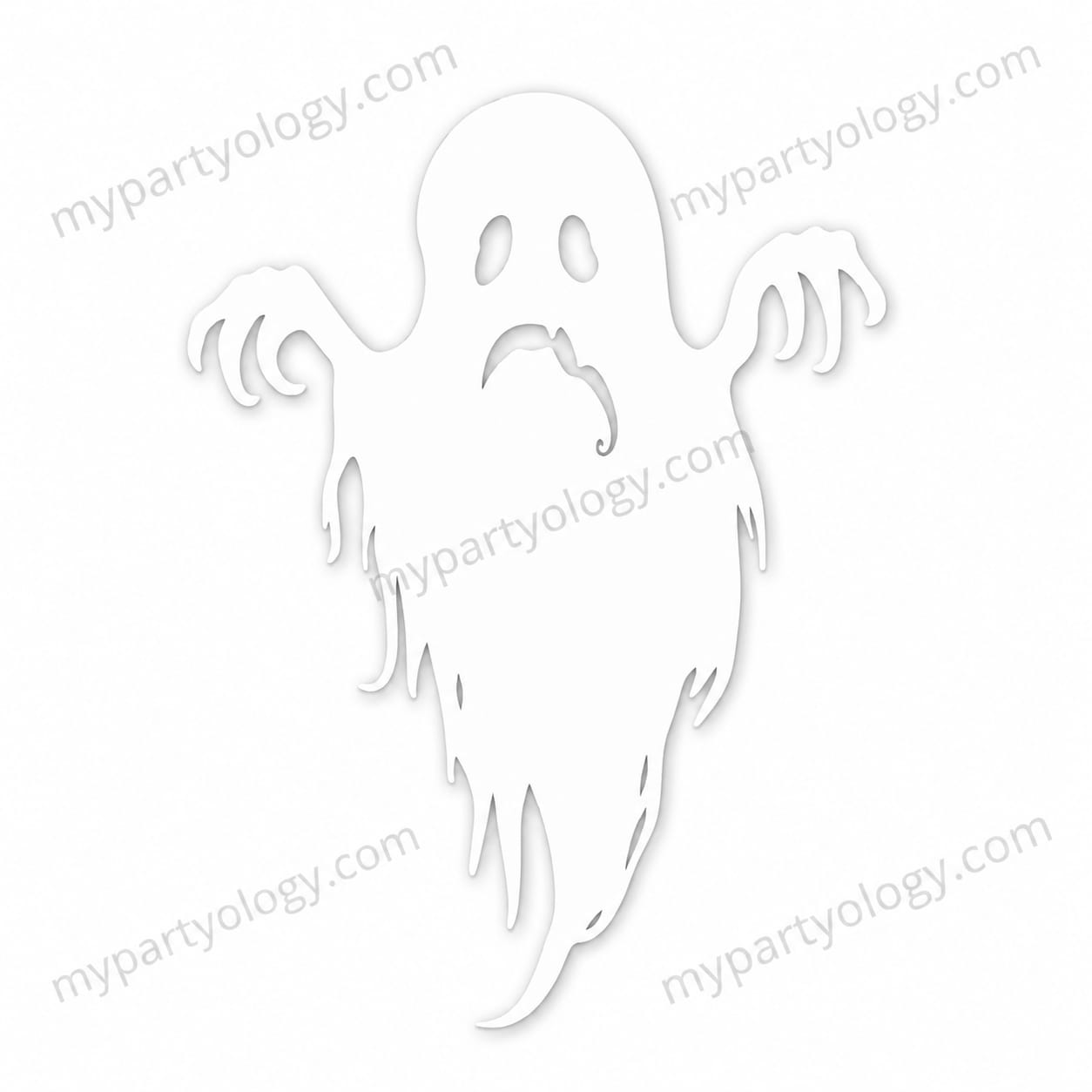 White Ghost Paper Sticker (Pack of 1)
