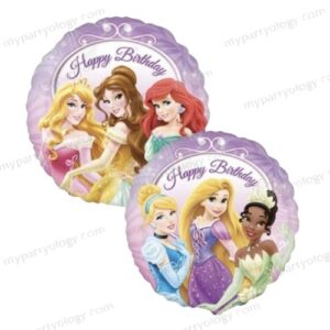 Princess Happy Birthday Purple 18'' Foil Balloon
