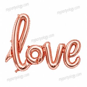 Love Rose Gold 28" Foil Balloon Banner
