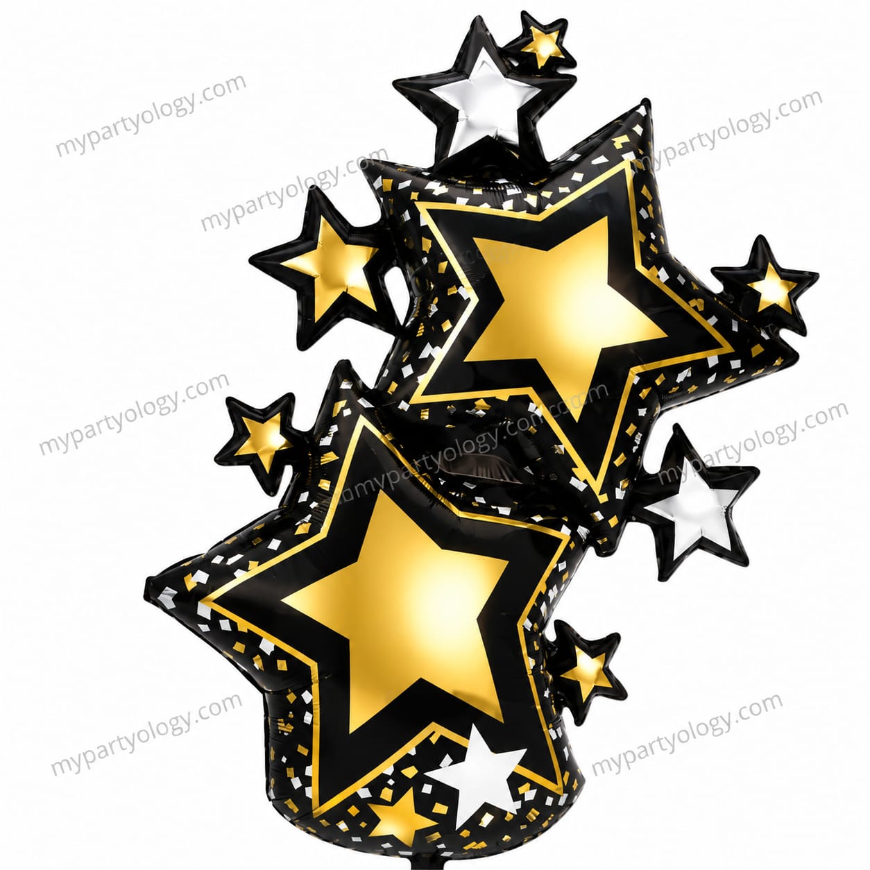 Star Cluster Black & Gold 28'' Foil Balloon