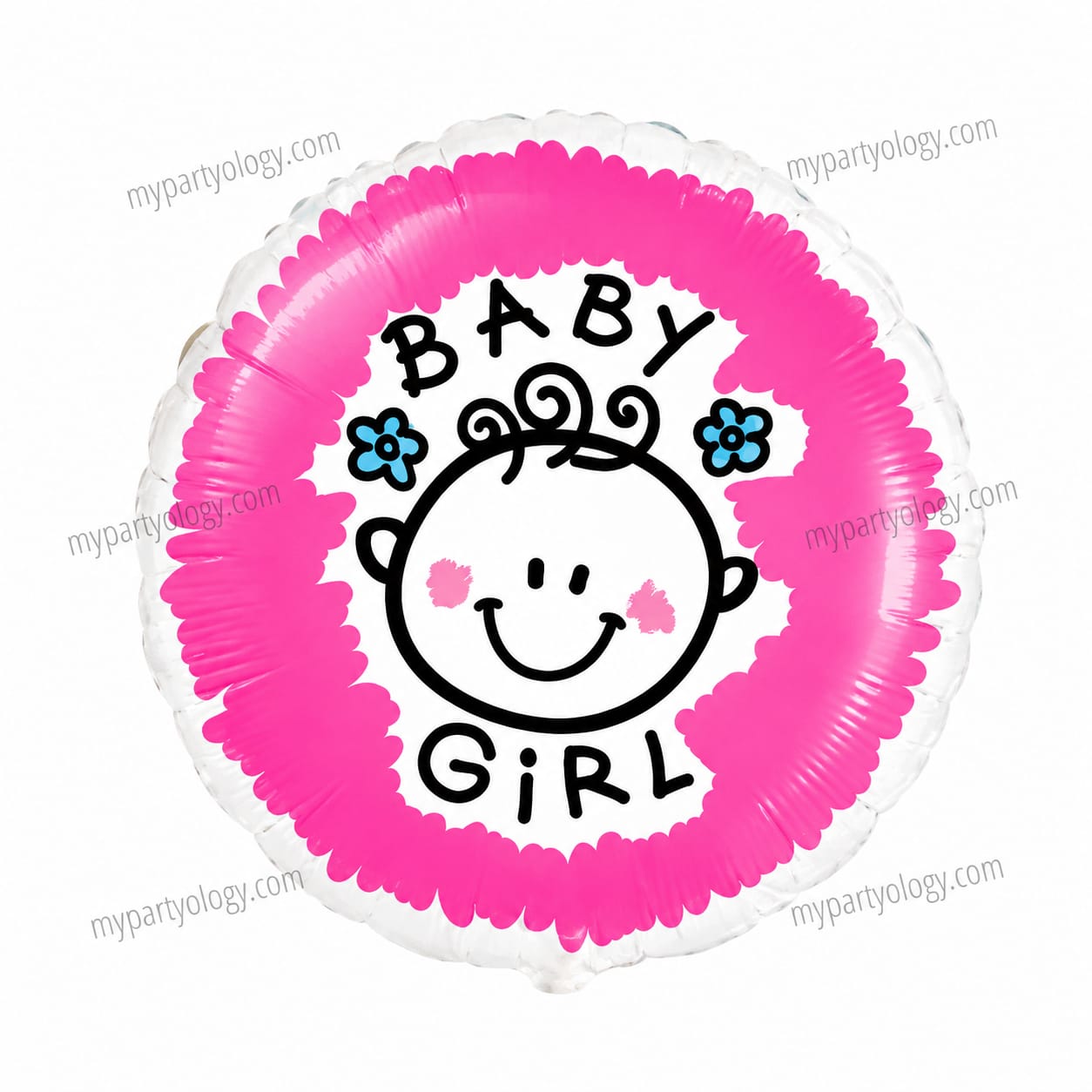 Baby Girl Smiley 18'' Foil Balloon