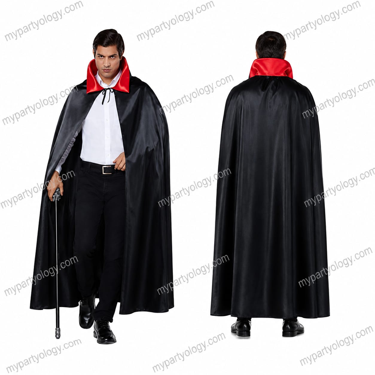 Red Collar Adult Vampire Cape (Size-52/Large)