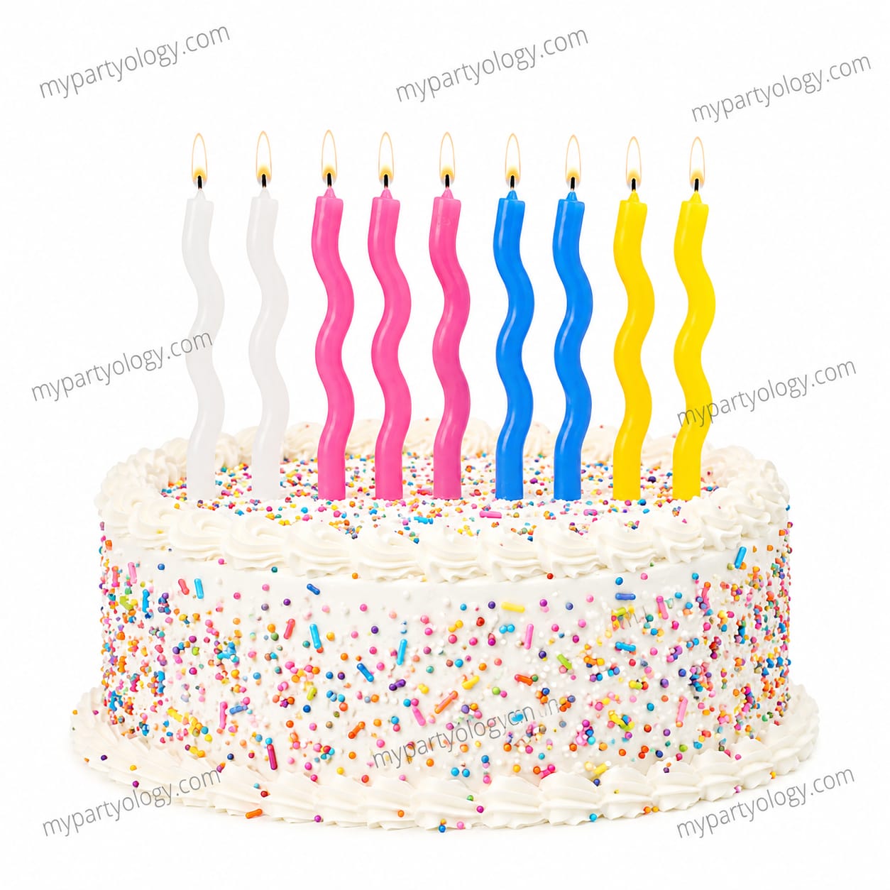 Zig Zag Birthday Candles (Pack of 8)