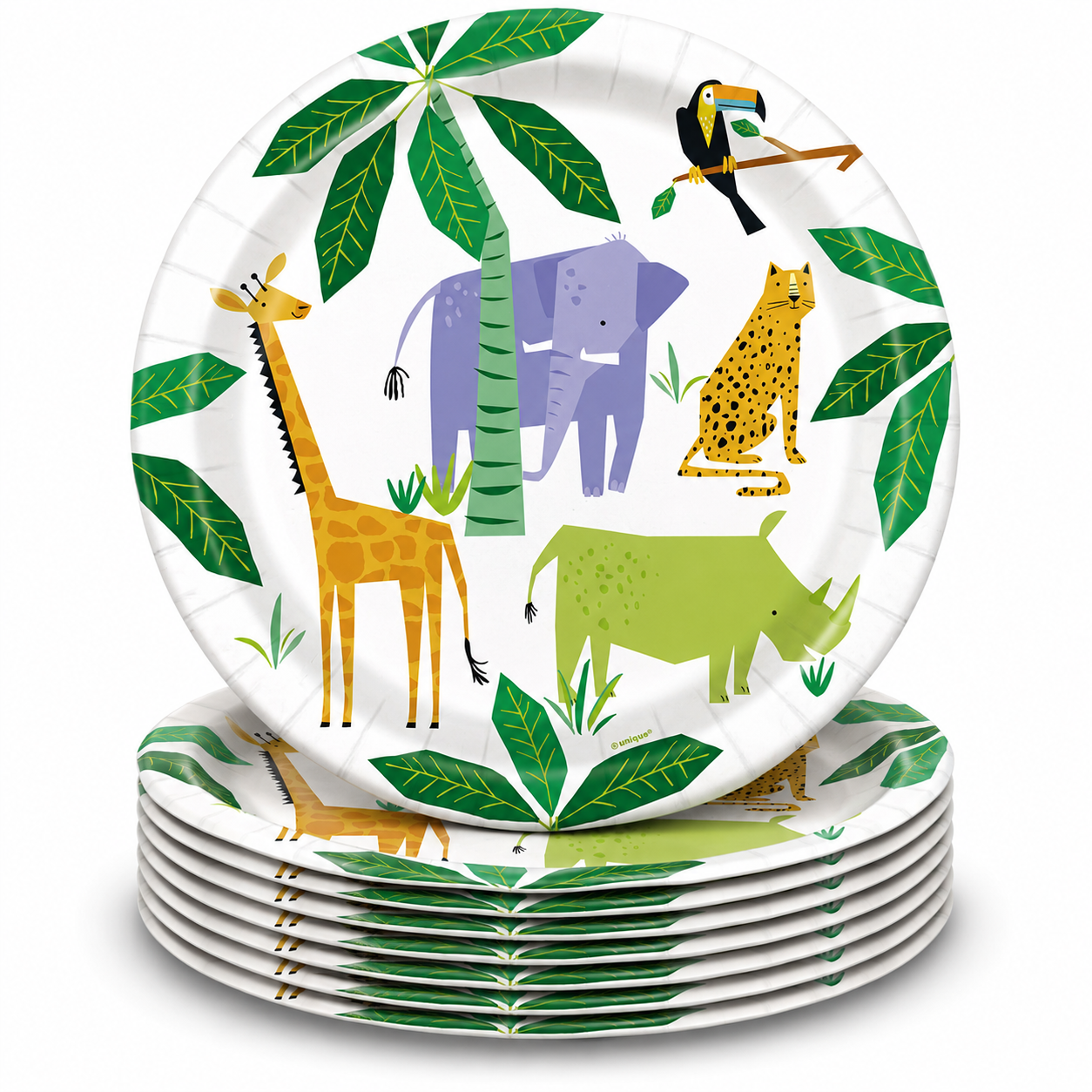 Animal Safari 9'' Paper Plates (Pack of 8)