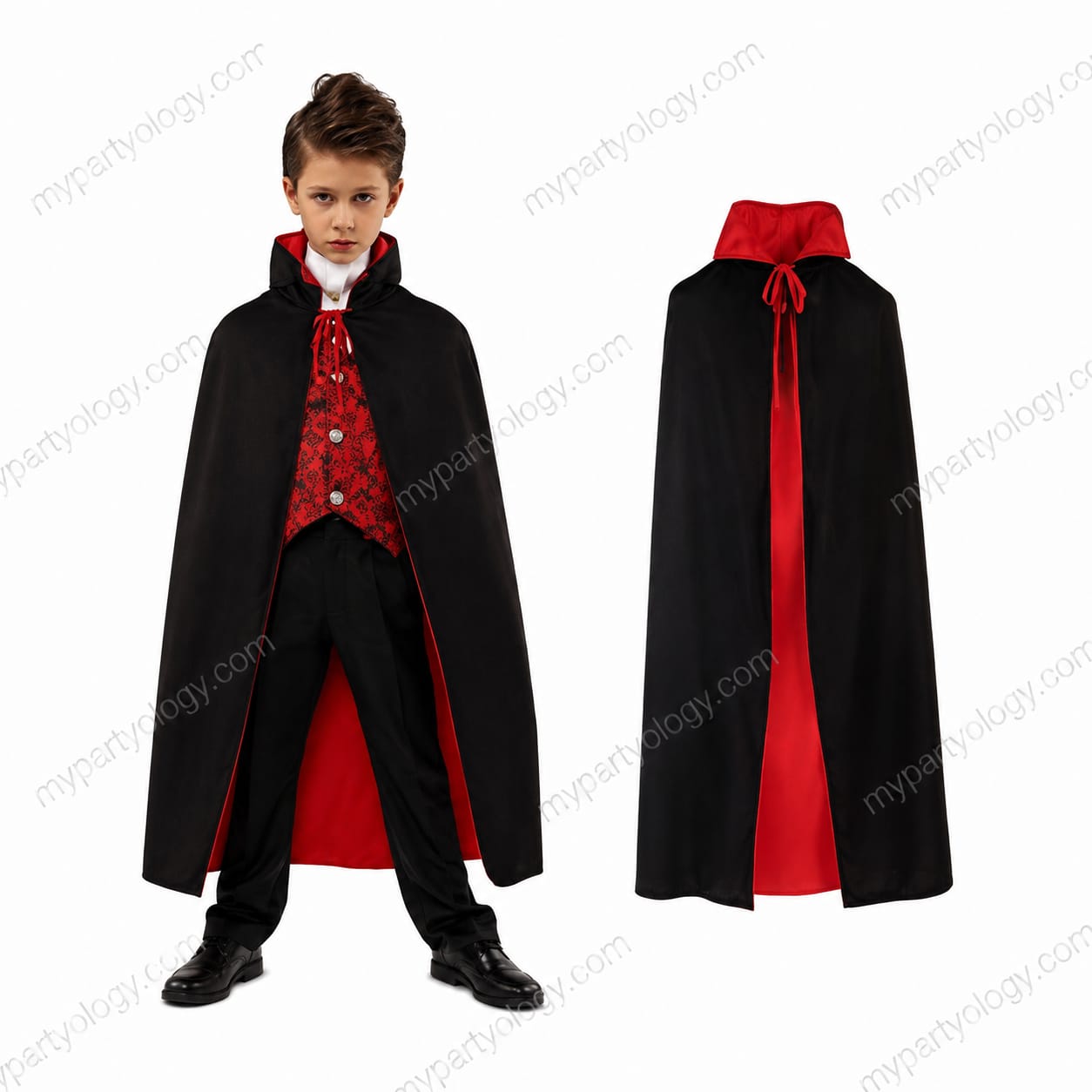 Vampire Double Sided Reversible Kids Cape (Size-Small)