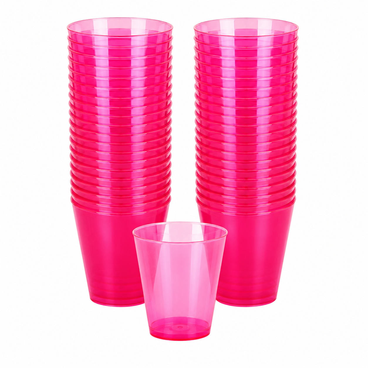 Pink Transparent Shot Glass (Pack of 10)