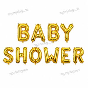 Baby Shower Silver 16" Foil Balloon Banner