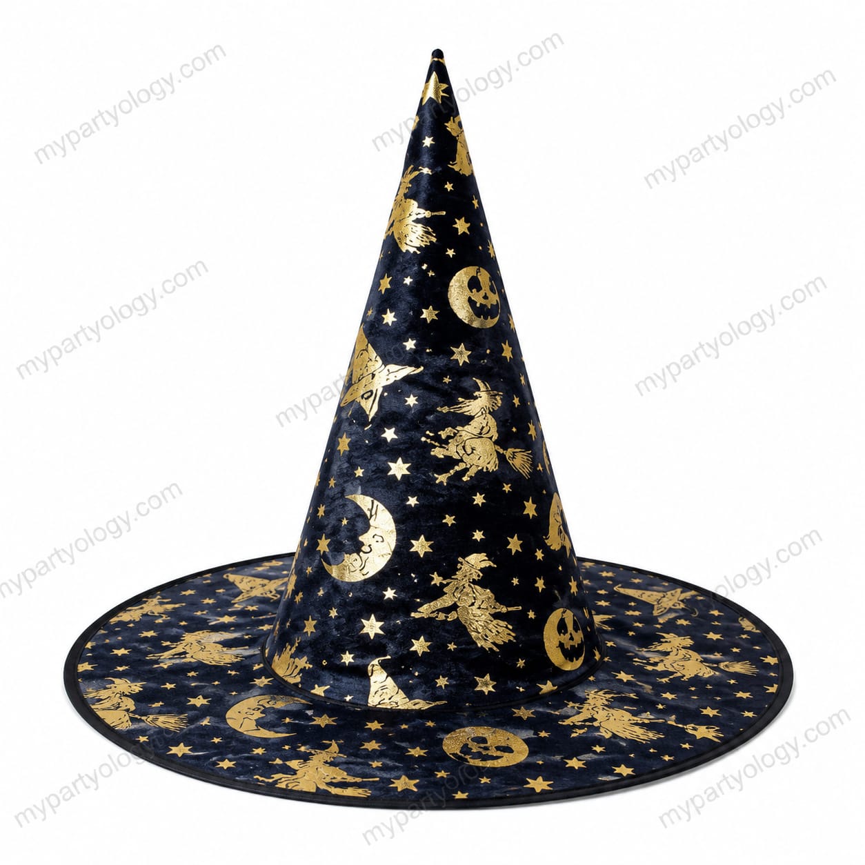 Witch Black & Gold Celestial Hat - Image 2