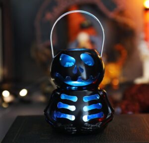 LED Black Skeleton Candle