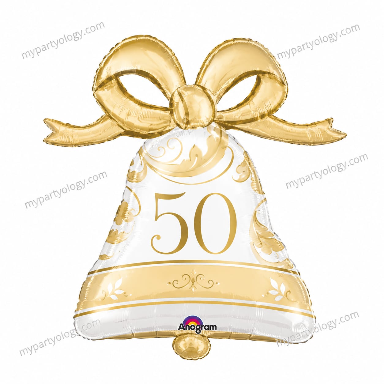50th Anniversary Gold Bell 27" Foil Balloon (Anagram)