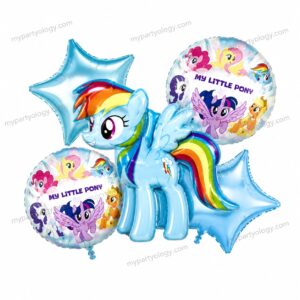 My Little Pony Blue Foil Balloon Set (Pack of 5)