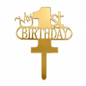 My 1st Birthday Gold Cake Topper
