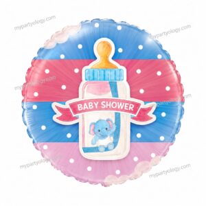 Baby Shower Bottle Round 18'' Foil Balloon