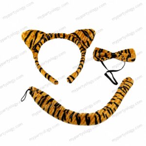 Tiger Headband With Tail and Bow (Pack of 1)