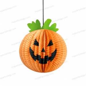Pumpkin Paper Honeycomb Hanging Decor