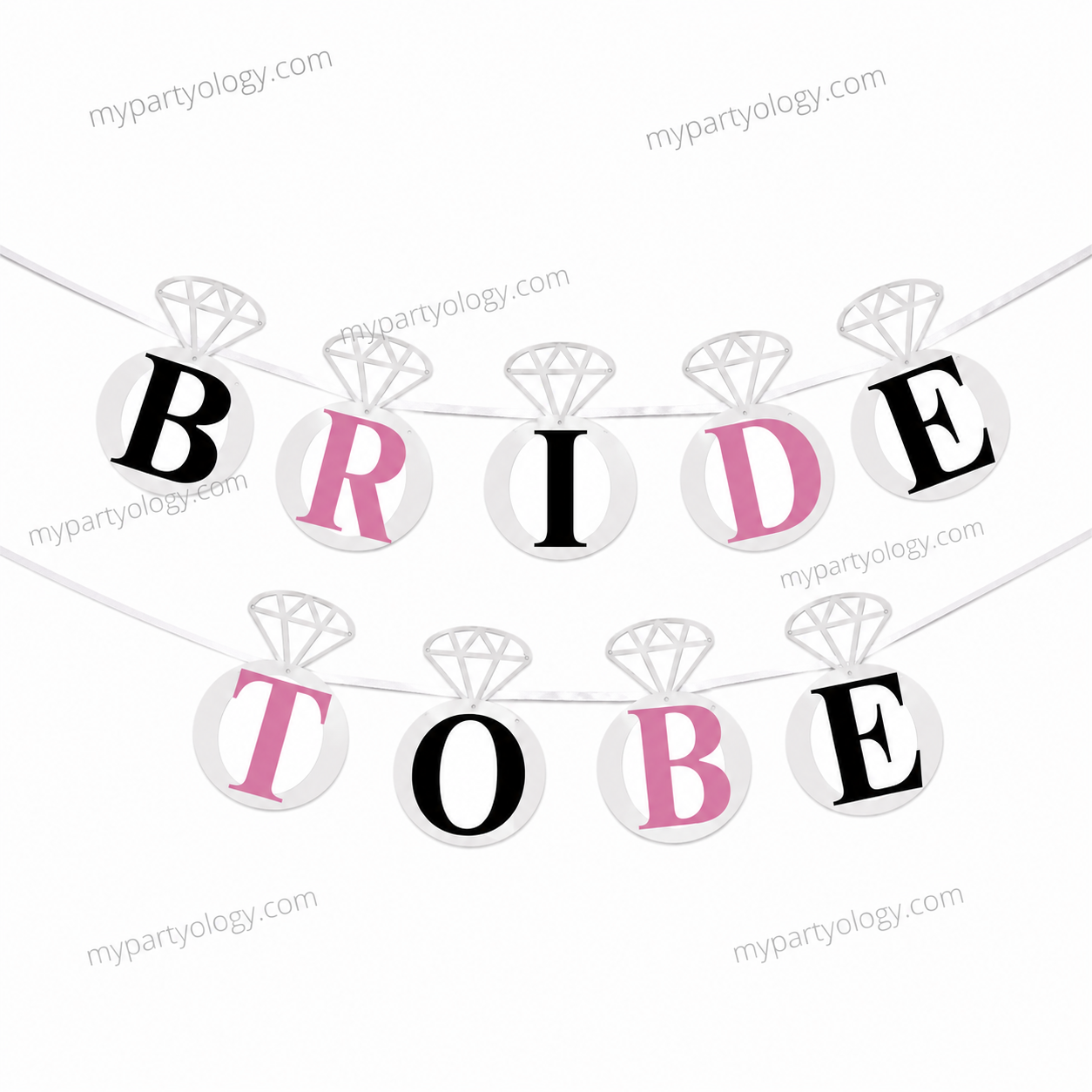 Bride To Be Ring Shape Paper Banner