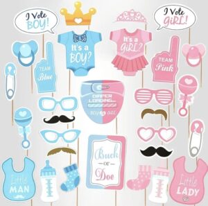 Baby Shower Boy Or Girl Photo Props (Pack of 30)
