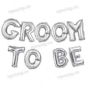 Groom To Be Silver 16" Foil Balloon Banner