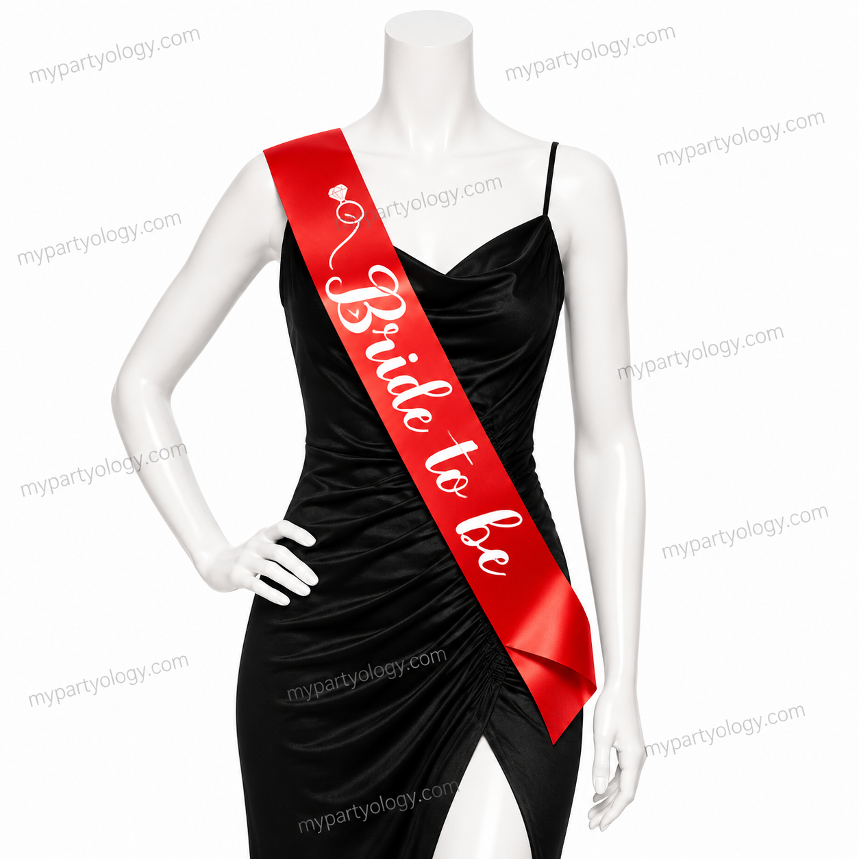 Bride to Be Red Satin Sash