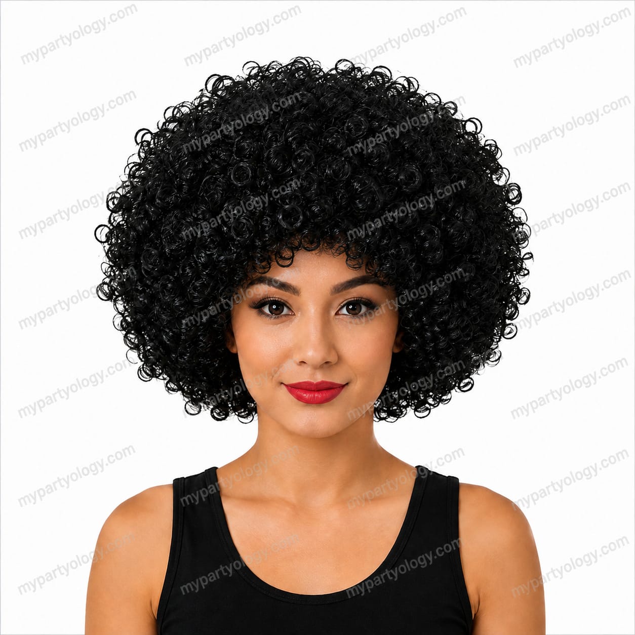 Afro/Malinga Black Wig (Pack of 1)