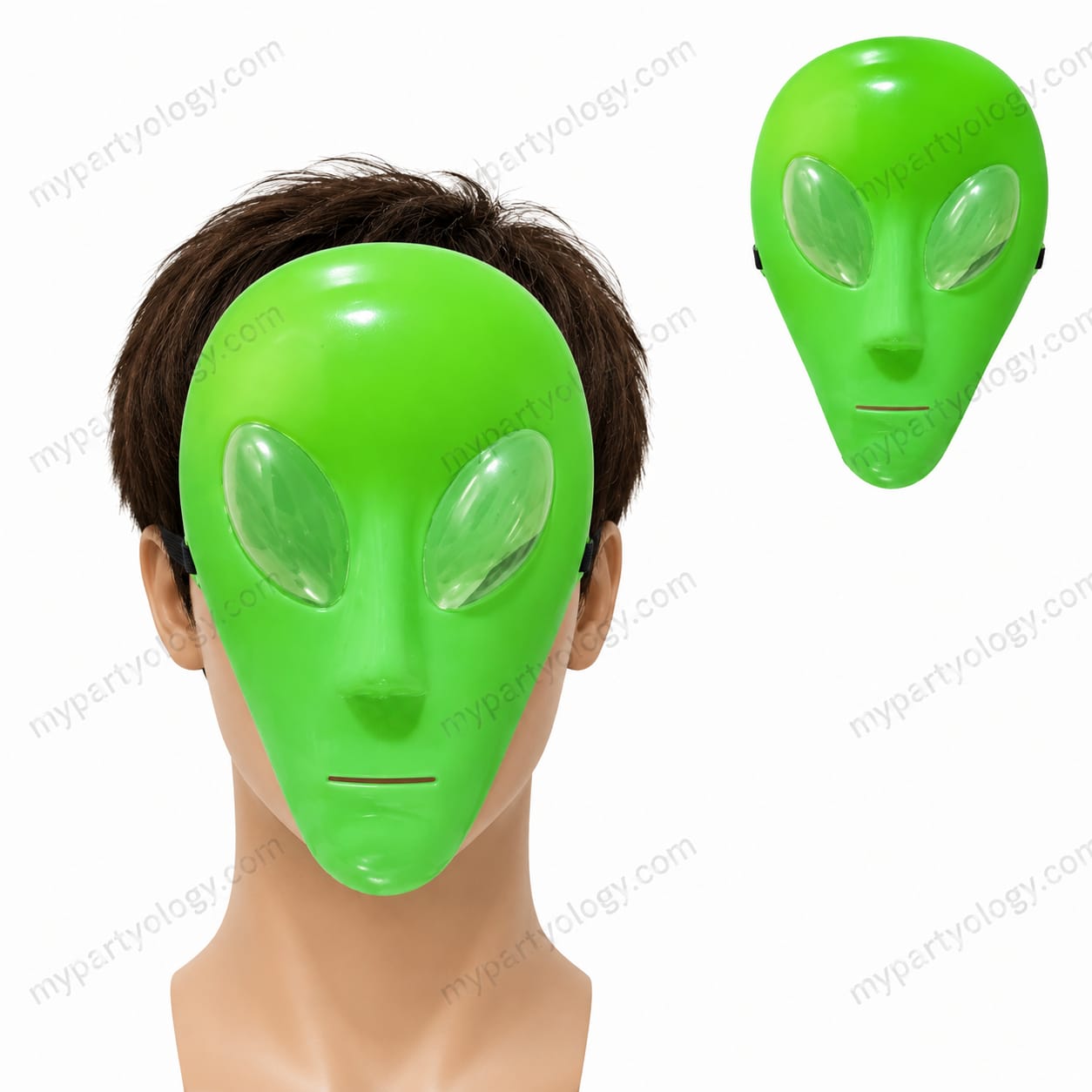 Alien Glow In The Dark Plastic Mask