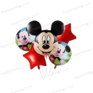 Micky Mouse Foil Balloon Set (Pack of 5)