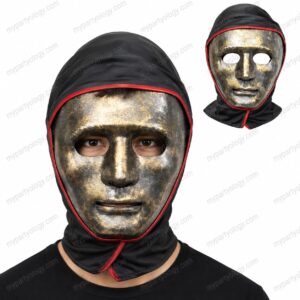 Gold Vendetta with Hood Plastic Mask