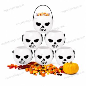 Skull Small Plastic Pail Set (Pack of 6)