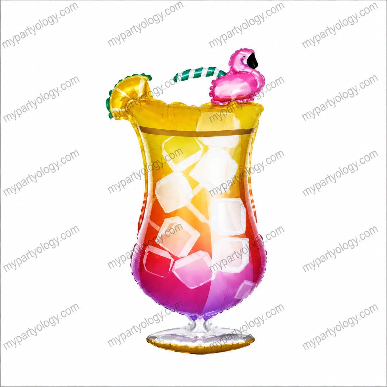 Hawaiian Drink Glass 38" Foil Balloon