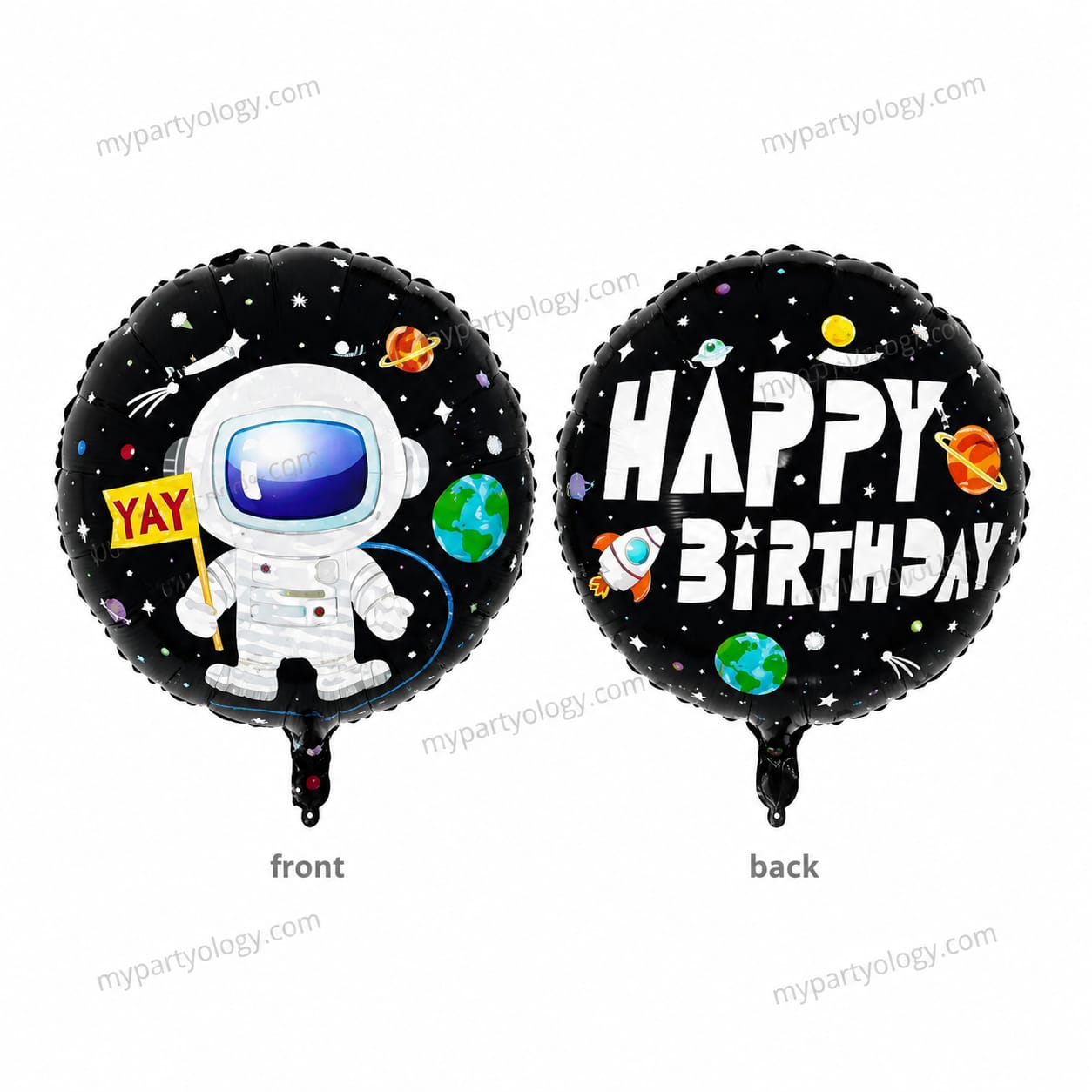 Space Happy Birthday Theme 18'' Foil Balloon