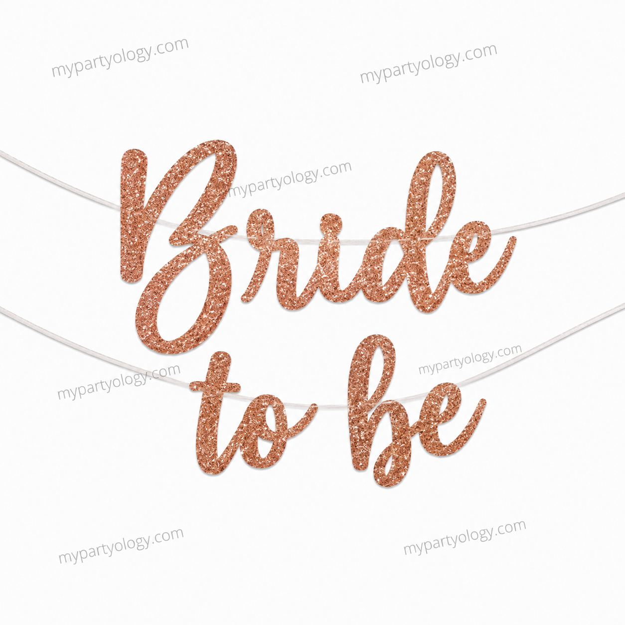 Bride To Be Rose Gold Glitter Paper Banner