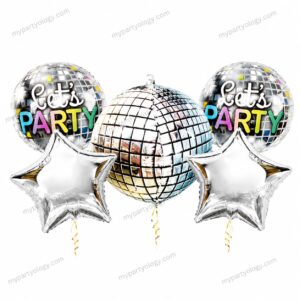 Lets Party Disco Foil Balloon Set (Pack of 5)