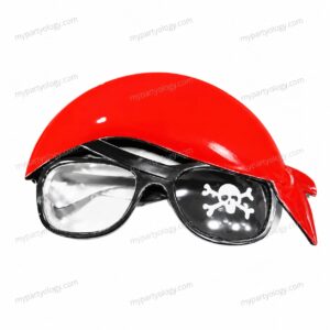 Pirate Red Bandana Fancy Goggles (Pack of 1)