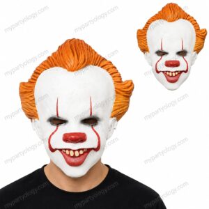 Pennywise Orange Hair Plastic Mask