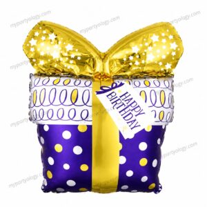 Happy Birthday Gold Gift 28" Foil Balloon (Anagram)