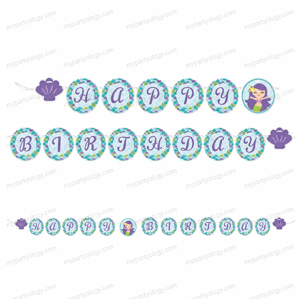 Mermaid Friends Ribbon Banner (Pack of 1)