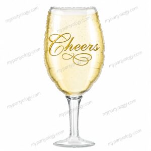 Gold Champagne Flute 32" Foil Balloon